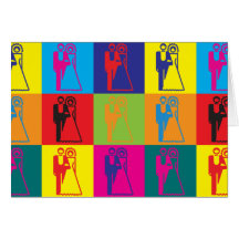 Hochzeits-Pop-Kunst Karte