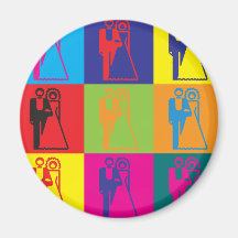 Hochzeits-Pop-Kunst Magnete