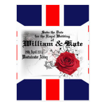 Hochzeits-Sammlerstücke-Andenken Williams u. Kate  Postkarte