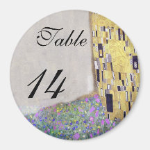 Hochzeits-Tabelle "der Kuss" Klimt Kunst Nouveau Magnete