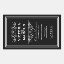 Hochzeits-Wein-Flaschen-Monogramm-Bevorzugungs-Auf