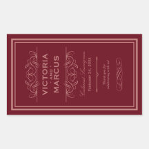 Hochzeits-Wein-Flaschen-Monogramm-Bevorzugungs-Auf