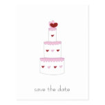 Hochzeitskuchen "Save the Date" Postkarte
