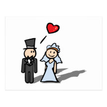 "Hochzeitstag" Paarentwurf Postkarte
