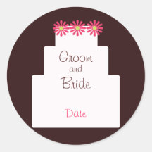 Hochzeitstorte-Bevorzugungs-Aufkleber