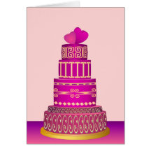 Hochzeitstorte-Gruß-Karte