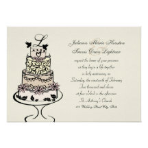 Hochzeitstorte-Monogramm/Hochzeit Einladung
