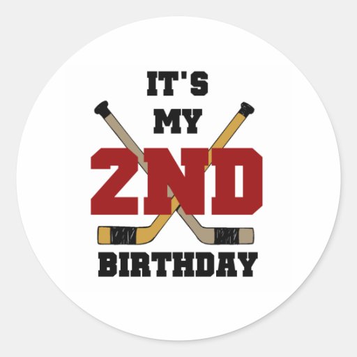 Hockey-2. Geburtstag Sticker
