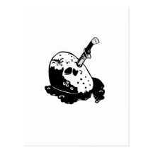 Hockey-Masken-Stoß Halloweens Retro Postkarten