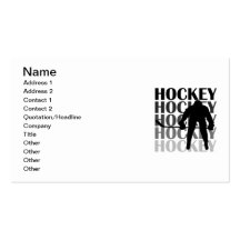 Hockey-Silhouette-T-Shirts und Geschenke Visitenkarte