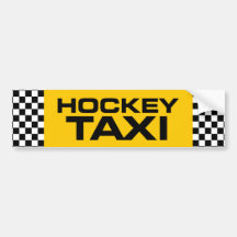 Hockey-Taxi Autoaufkleber