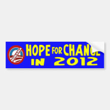 Hoffnung für Änderung im Jahre 2012 Auto Sticker