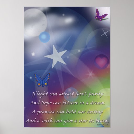 Hoffnung glaubt an den Traum Plakat