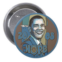Hoffnung Obama-Porträt-2008 Button