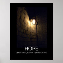 Hoffnung und Glaube demotivational Plakat