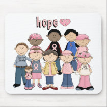 Hoffnungs-rosa Band mousepads