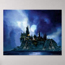 Hogwarts durch Mondschein Plakatdruck