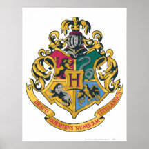Hogwarts Wappen farbenreich Plakatdruck