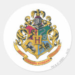 Hogwarts Wappen farbenreich Runder Aufkleber