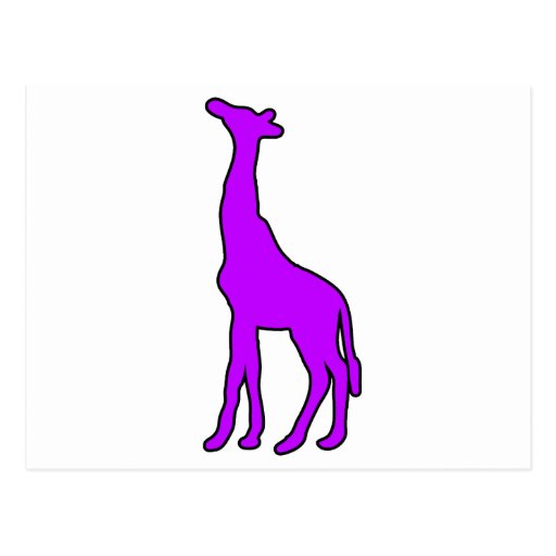 Hohe afrikanische Giraffen-TierSilhouetteGiraffida Postkarte