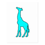 Hohe afrikanische Giraffen-TierSilhouetteGiraffida Postkarten