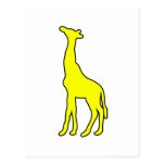 Hohe afrikanische Giraffen-TierSilhouetteGiraffida Postkarte