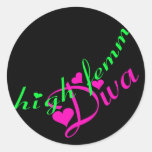 Hohe Femme Diva-Aufkleber