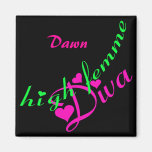 Hohe Femme Diva-kundengerechter Magnet Kühlschrankmagnete