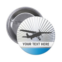 Hohe Flügel-Flugzeuge Anstecknadelbutton