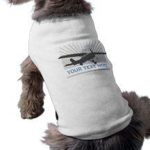 Hohe Flügel-Flugzeuge Hund T-shirts
