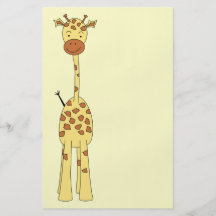 Hohe niedliche Giraffe. Cartoon-Tier Individuelle Flyer