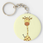 Hohe niedliche Giraffe. Cartoon-Tier Schlüsselband