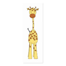 Hohe niedliche Giraffe. Cartoon-Tier Visitenkarten Vorlagen