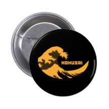 Hokusai - die große Welle Anstecknadelbutton