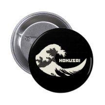 Hokusai - die große Welle Anstecknadelbuttons