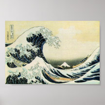 Hokusai die große Welle weg von Kanagawa Plakat