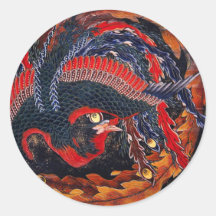 Hokusai Japaner-Phoenix-Aufkleber