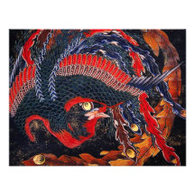 Hokusai Japaner-Phoenix-Einladungen
