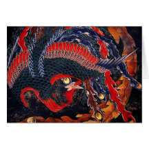 Hokusai Japaner-Phoenix-Gruß-Karte