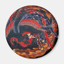 Hokusai Japaner-Phoenix-Magnet Kühlschrankmagnet