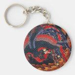 Hokusai Japaner-Phoenixschlüsselkette Schlüsselband