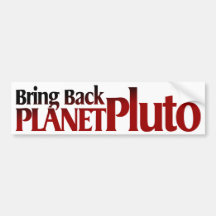 Holen Sie zurück Planeten Pluto Autosticker