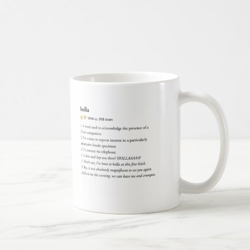 Holla - städtischer Wörterbuchbecher Tasse