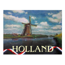 Holland-Windmühlen-Postkarte