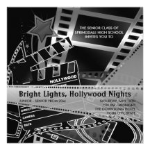 Hollywood-Abschlussball-Einladungen