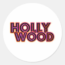 Hollywood Runde Sticker