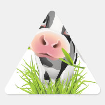 Holstein-Kuh im Gras Aufkleber