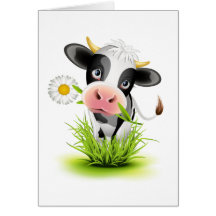 Holstein-Kuh im Gras Karten