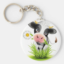 Holstein-Kuh im Gras Schlüsselband