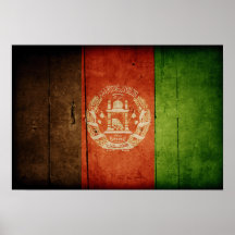 Hölzerne Afghanistan-Flagge; Afghanisch Plakat